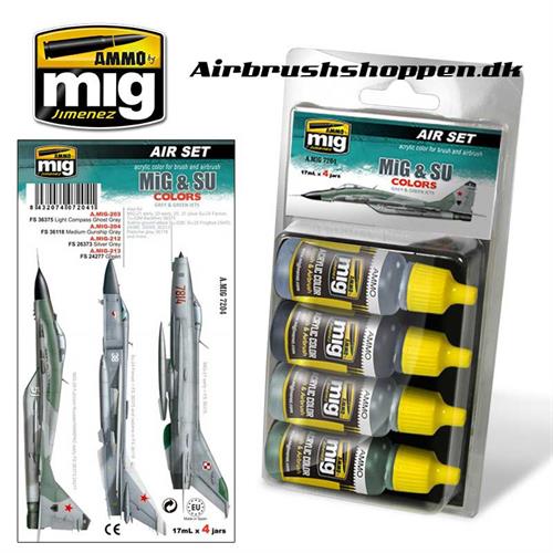A.MIG 7204 MiG & SU COLORS Grey & Green Fighters 